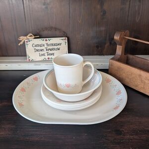 Vintage Corelle Rosemarie Dinnerware Starter Set -  8 Pieces